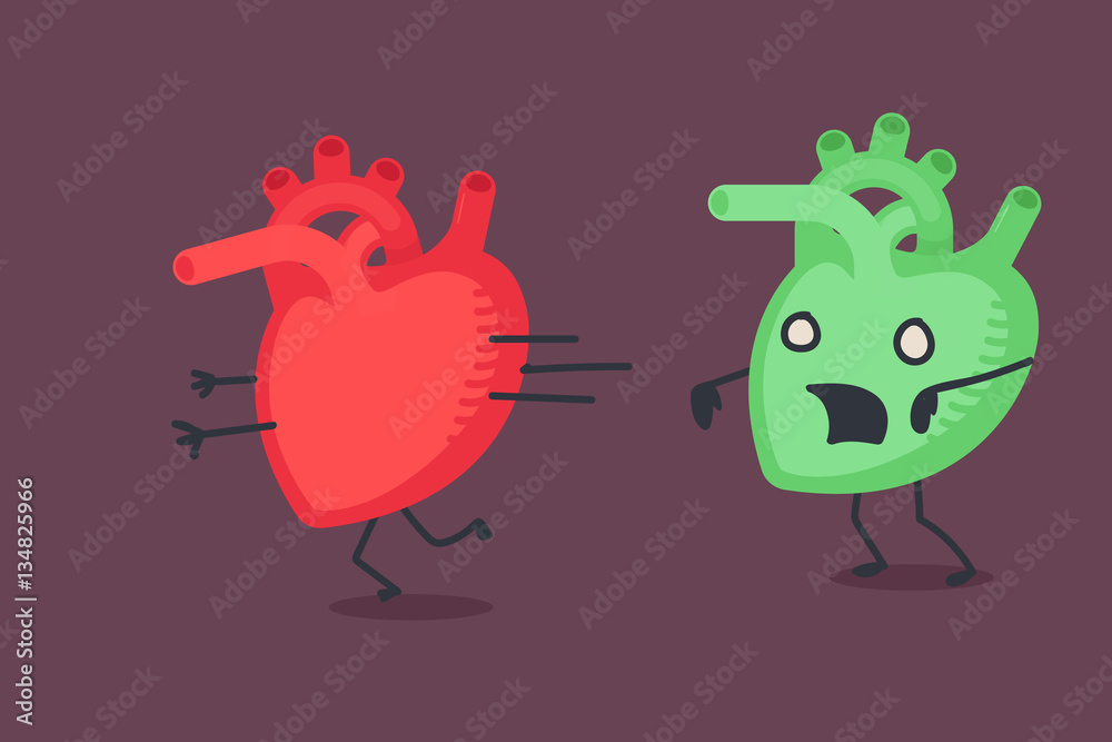 Fototapeta premium Heart character vector illustration