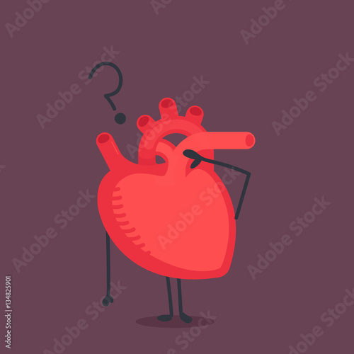 Heart character vector illustration