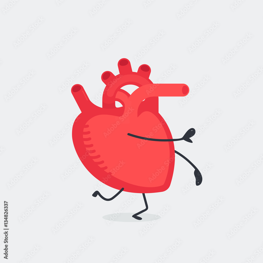 Heart character vector illustration Heart character vector illustration