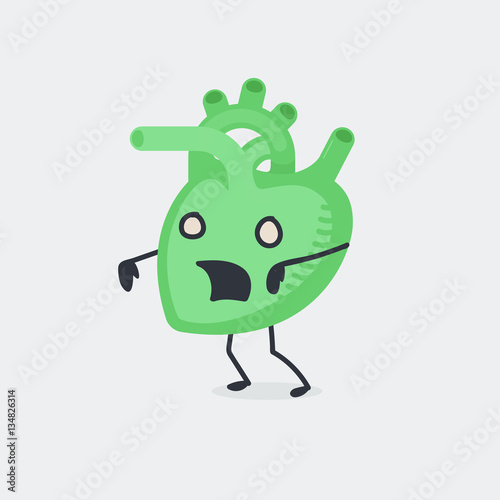 Heart character vector illustration