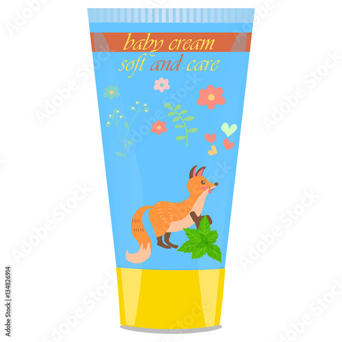 Baby cream tube with kids design