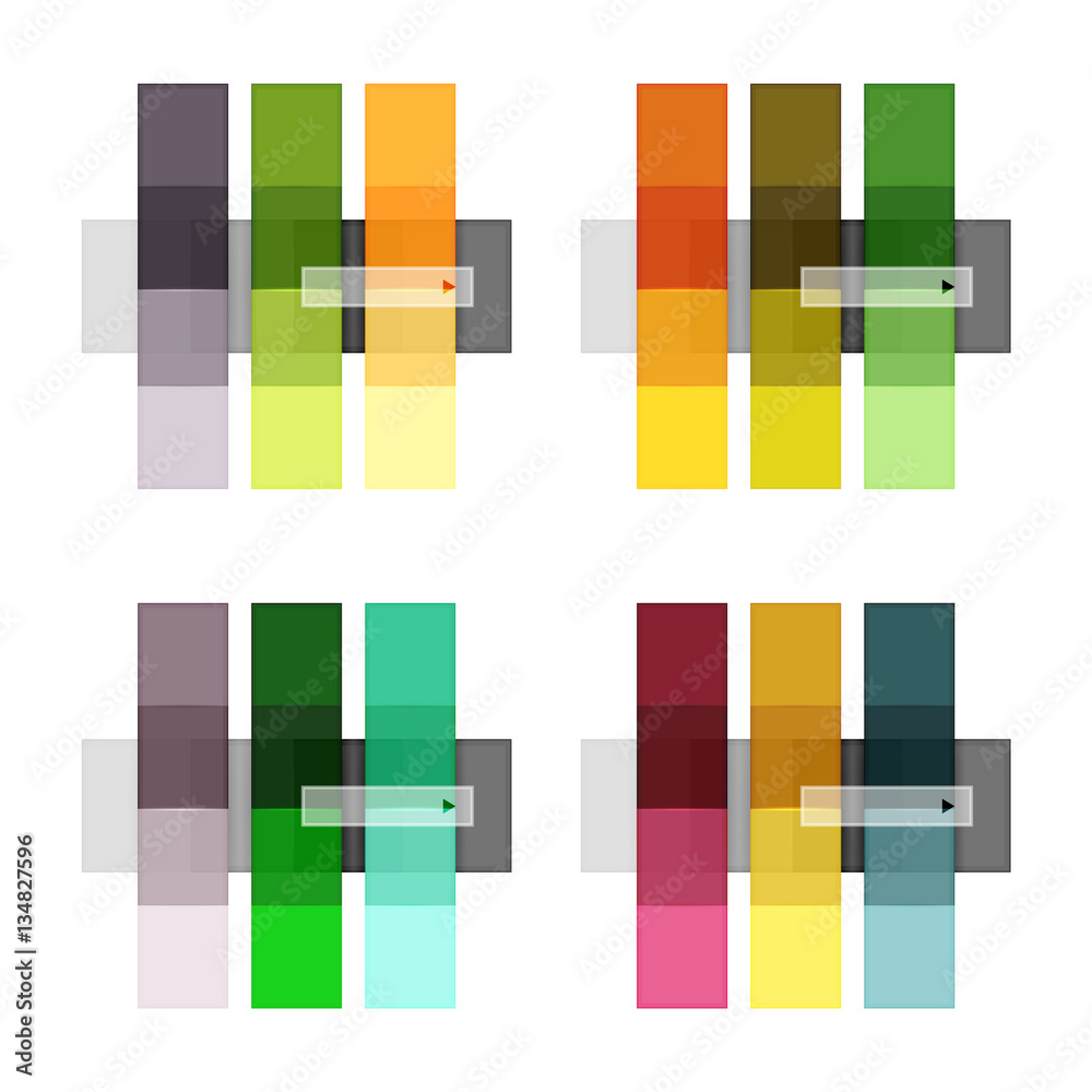 Vector blank stripes and lines infographics templates Vector blank stripes and lines infographics templates
