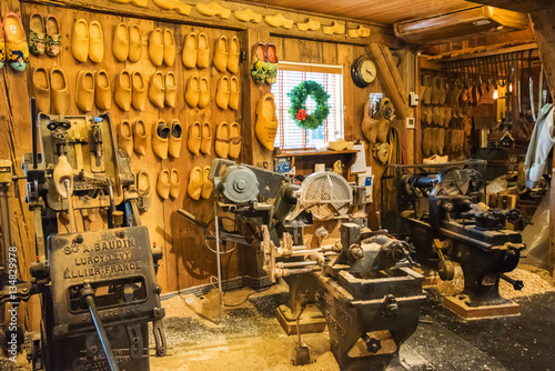 The Decorations in the souvenir shop for tourists, Zaanse Schans, Holland photo