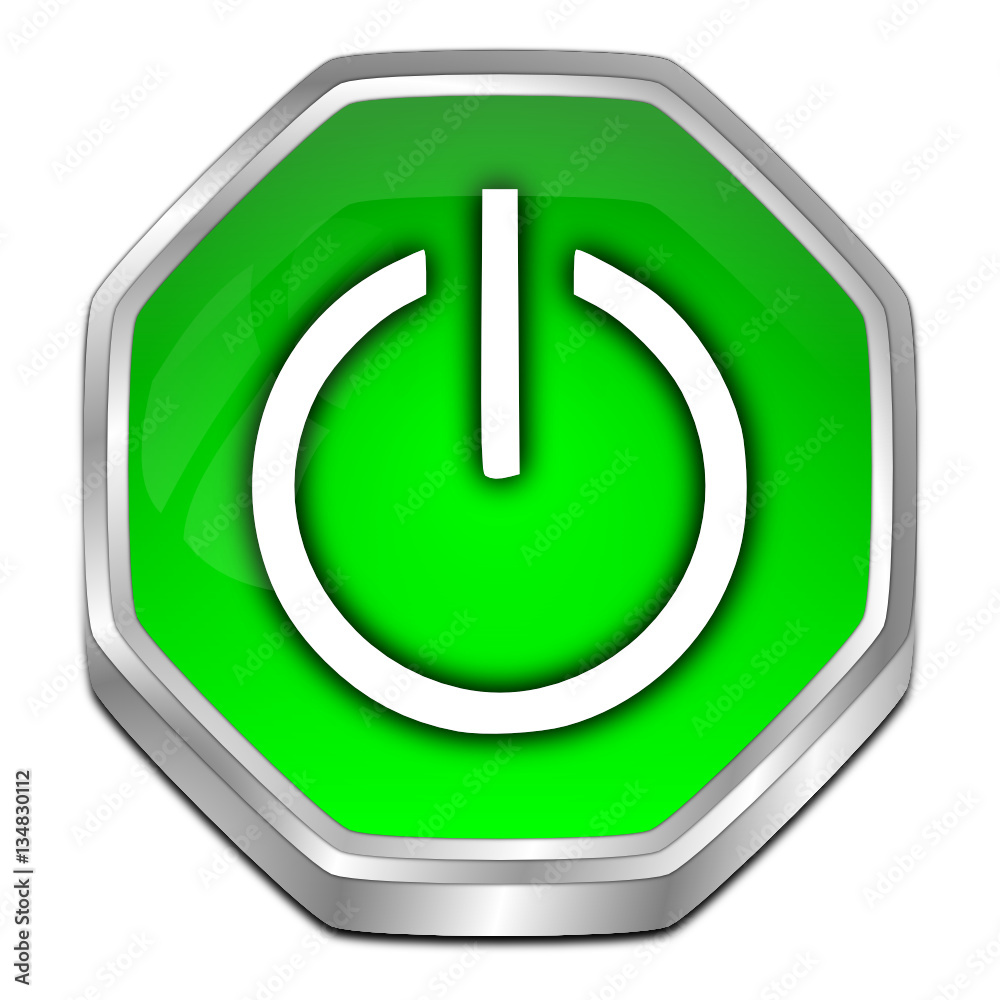 Power Button - 3D illustration Power Button - 3D illustration