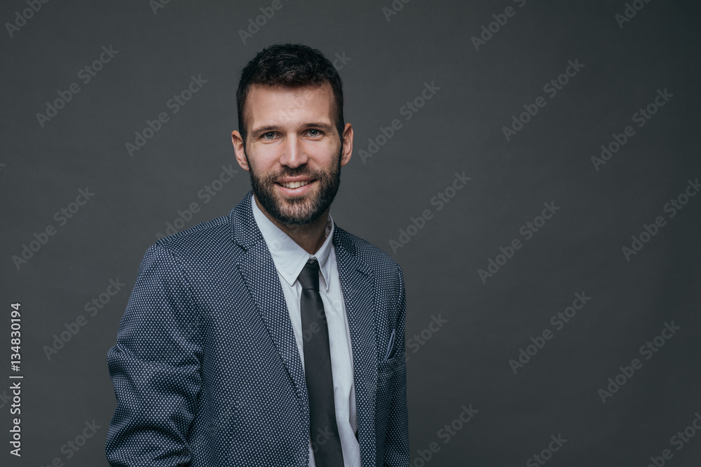 Portrait of handsome businessman. Portrait of handsome businessman.
