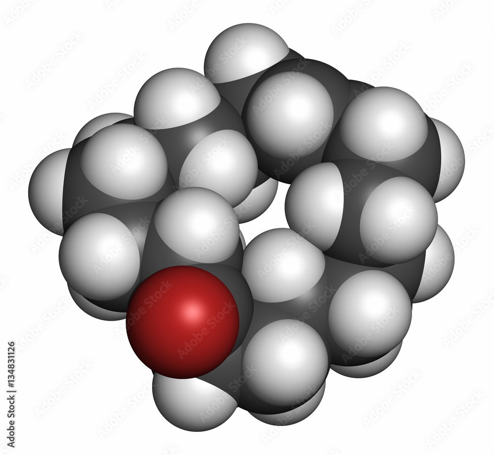 Civetone civet cat pheromone molecule, 3D rendering. Civetone civet cat pheromone molecule, 3D rendering.