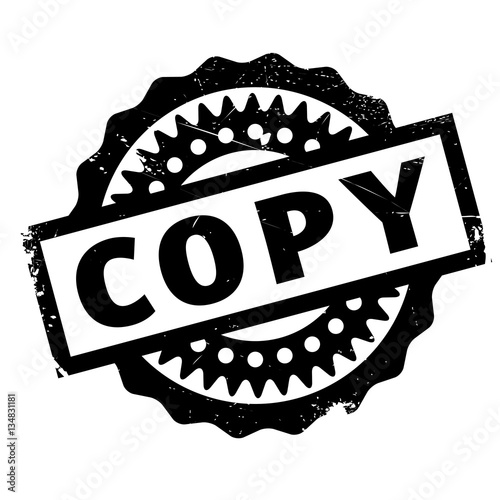 Copy rubber stamp. Grunge design with dust scratches. Effects can be easily removed for a clean, crisp look. Color is easily changed.