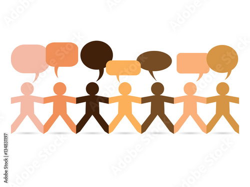 Paper People Speech Bubbles