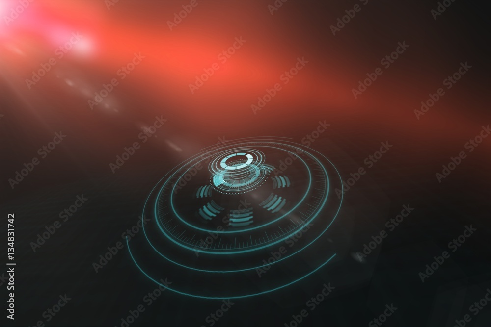 Fototapeta premium Digital image of volume knob 3d