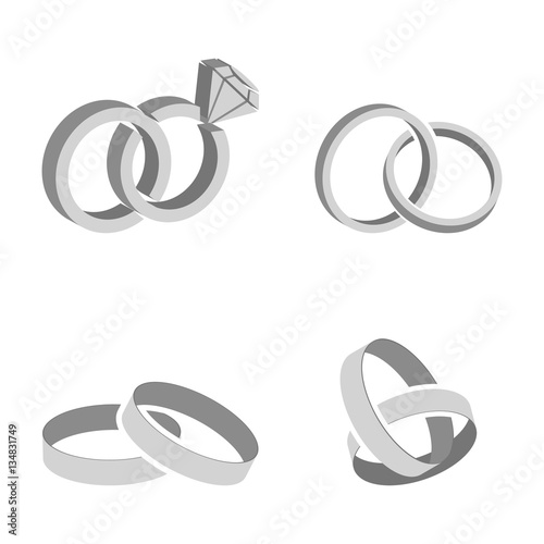 Wedding rings set