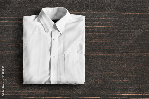 Shirt on wooden background