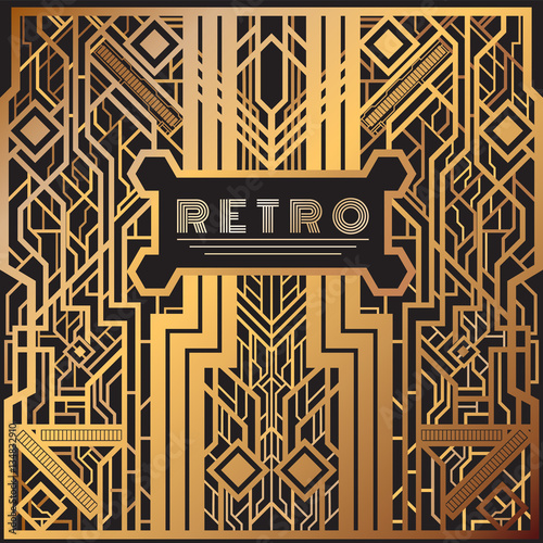 Modern processing of style of an Art Deco. Vector illustration.
