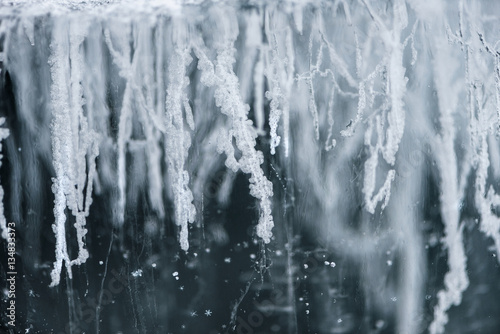 Macro abstract icy texture background