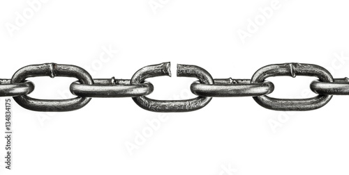 Fotografia broken iron chain