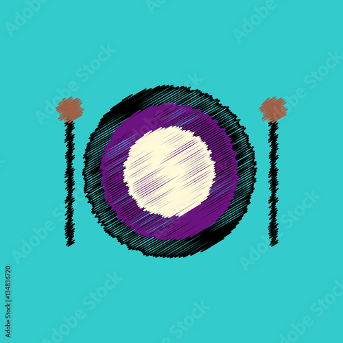 flat vector icon design collection musical instrument