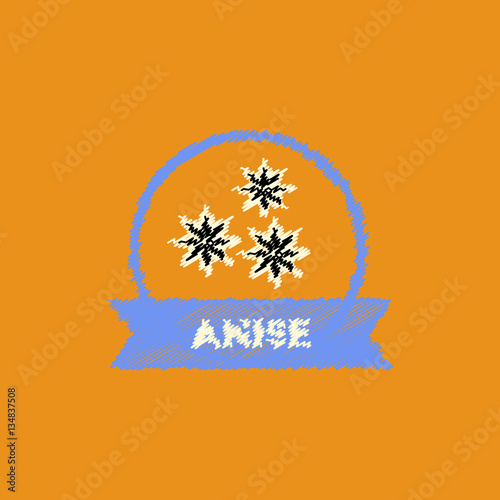 flat vector icon design collection Kitchenware seasoning anise