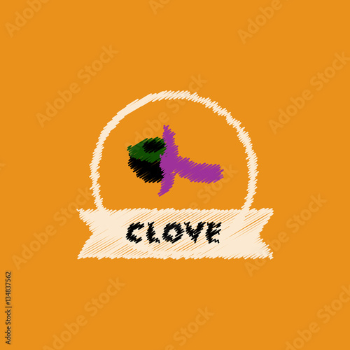flat vector icon design collection Kitchenware seasoning clove