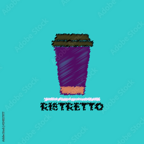 flat vector icon design collection ristretto to go