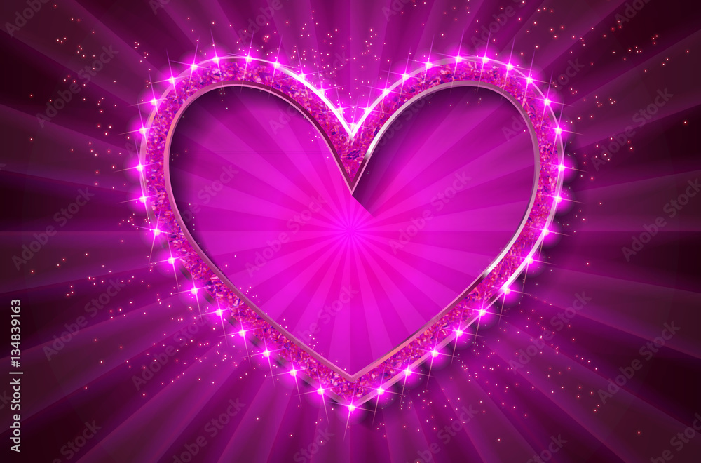 Frame cinema heart. Pink version Frame cinema heart. Pink version