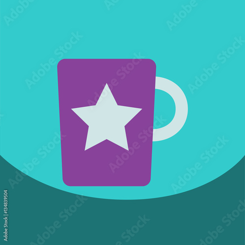 flat vector icon design collection cup with star