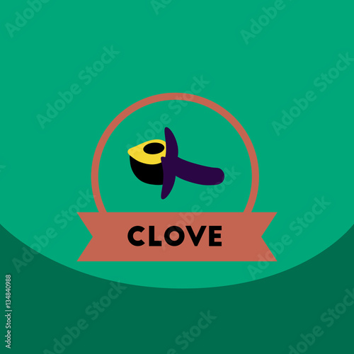 flat vector icon design collection Kitchenware seasoning clove