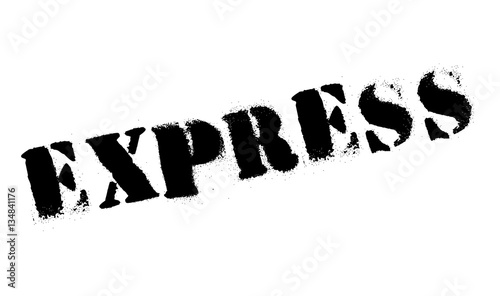 Express rubber stamp. Grunge design with dust scratches. Effects can be easily removed for a clean, crisp look. Color is easily changed.