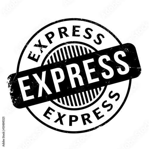 Express rubber stamp. Grunge design with dust scratches. Effects can be easily removed for a clean, crisp look. Color is easily changed.