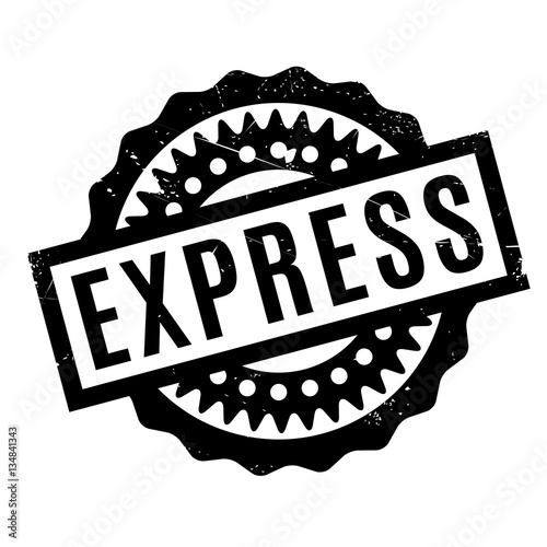Express rubber stamp. Grunge design with dust scratches. Effects can be easily removed for a clean, crisp look. Color is easily changed.