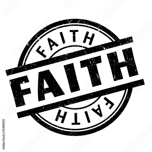 Faith rubber stamp. Grunge design with dust scratches. Effects can be easily removed for a clean, crisp look. Color is easily changed.