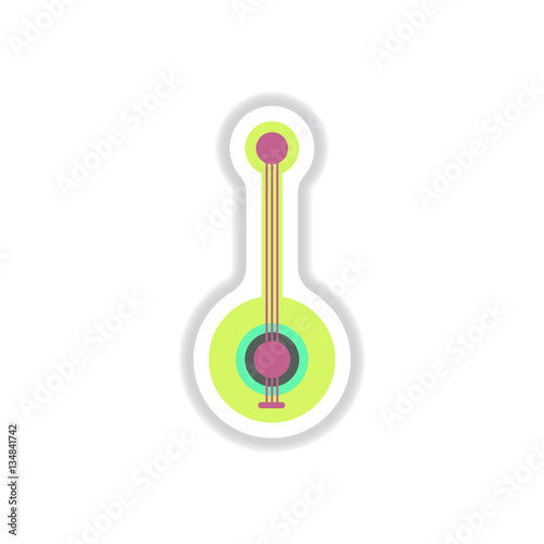 color label design collection of musical instrument balalaika