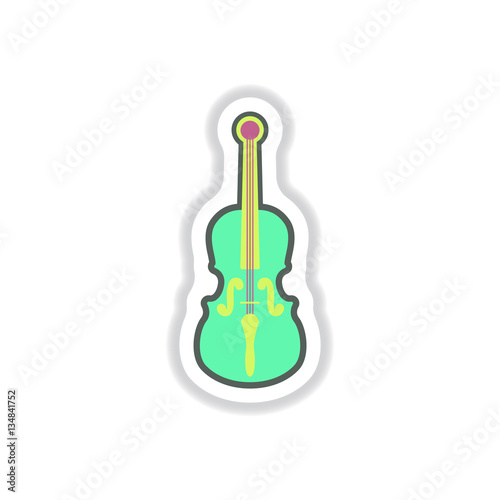 color label design collection of musical instrument violin
