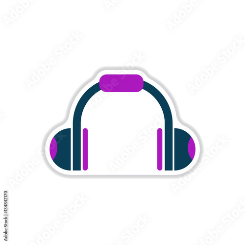 color label design earphones of music headphones