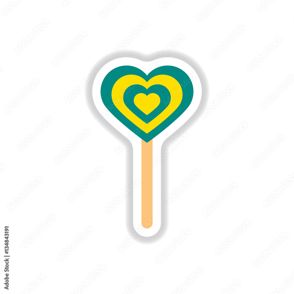 Label icon on design sticker collection bonbon candy Label icon on design sticker collection bonbon candy