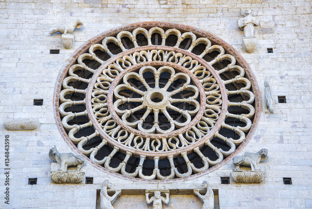  Rose window. St. Francesco Basilica. Assisi. Umbria.