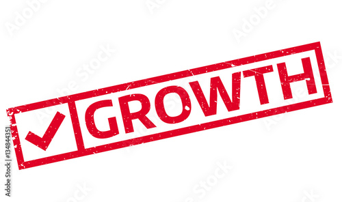 Growth rubber stamp. Grunge design with dust scratches. Effects can be easily removed for a clean, crisp look. Color is easily changed.