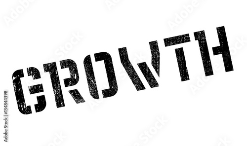 Growth rubber stamp. Grunge design with dust scratches. Effects can be easily removed for a clean, crisp look. Color is easily changed.