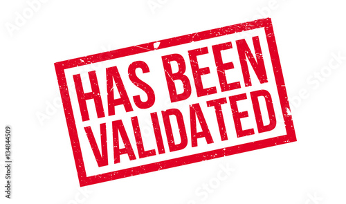 Has Been Validated rubber stamp. Grunge design with dust scratches. Effects can be easily removed for a clean, crisp look. Color is easily changed.