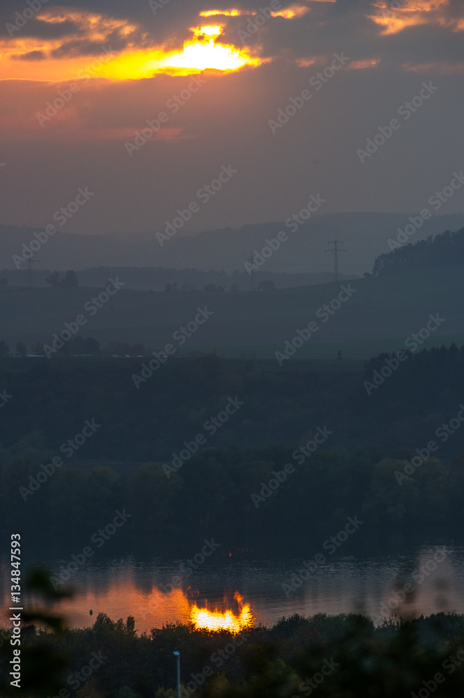 Sonnenuntergang an der Seenplatte in Northeim