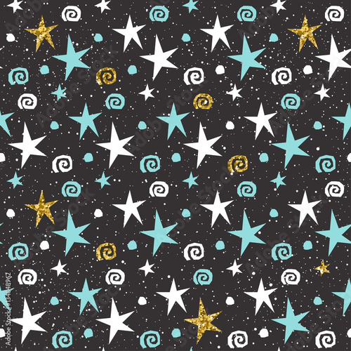 Star seamless pattern background.