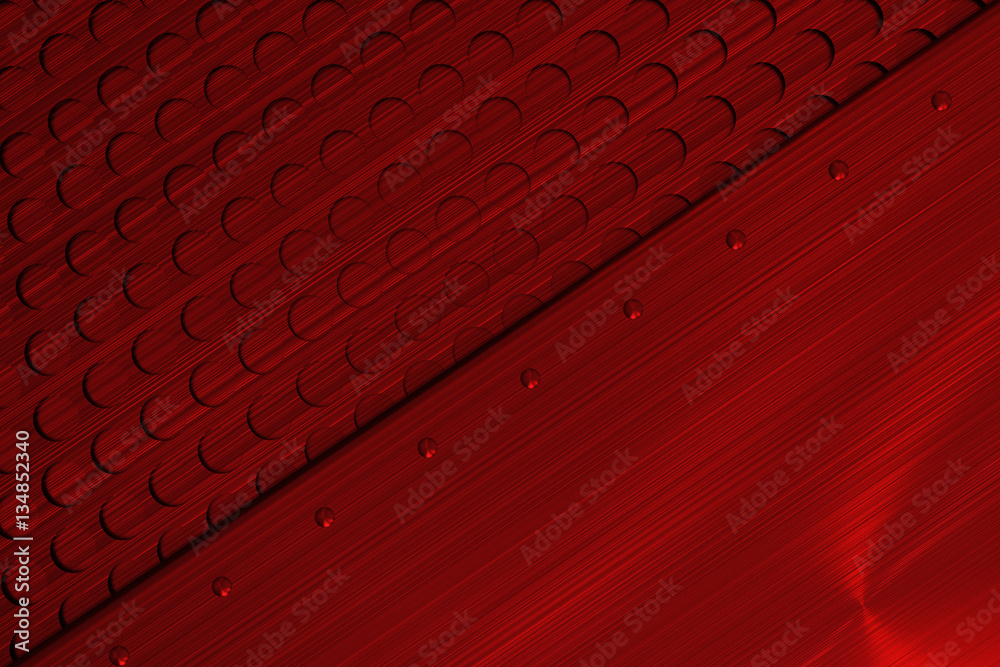 Rectangular metal plate with rivets on circular grille backgroun