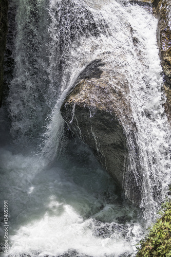 waterfall near Mindo in nambillo rain forest in Ecuador photo