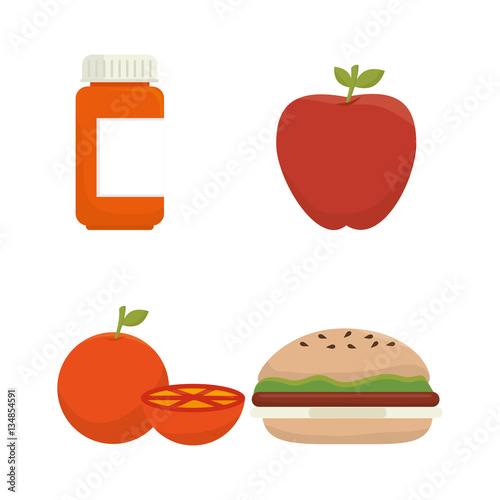 menu nutritive food icons vector illustration design