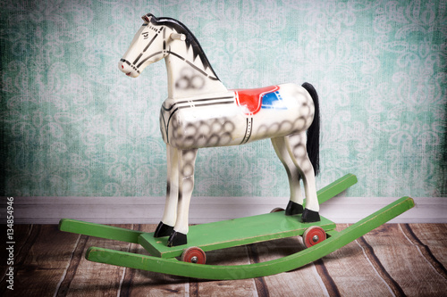 Wooden rocking horse