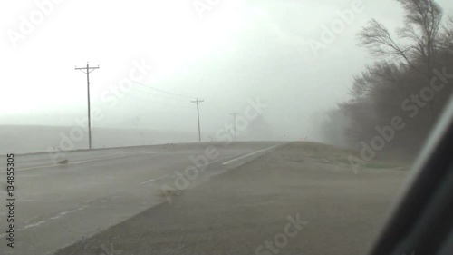 Thunderstorm Winds Blow Dust and Debris on Prairie