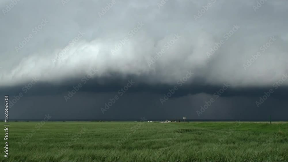 Shelf Cloud Thunderstorm Outflow over Wheat Field Shelf Cloud Thunderstorm Outflow over Wheat Field