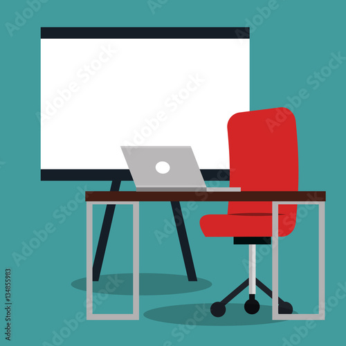 work place office icon vector illustration design