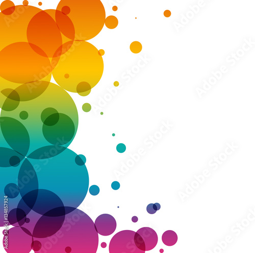 
vector background with colored circles