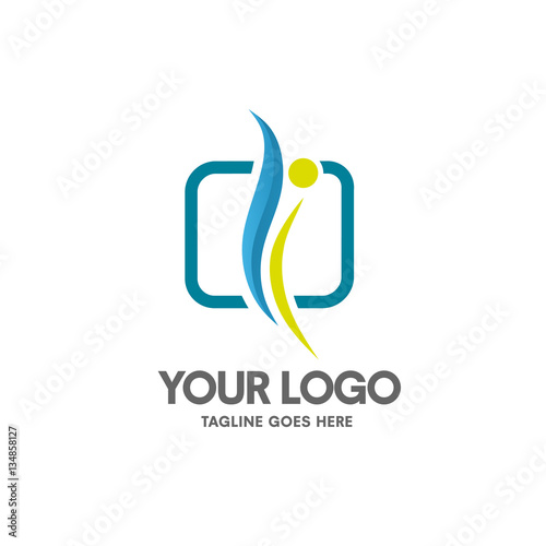  health coaching logo vector, fitness and health logo concept, coaching sport vector, simple human figure
