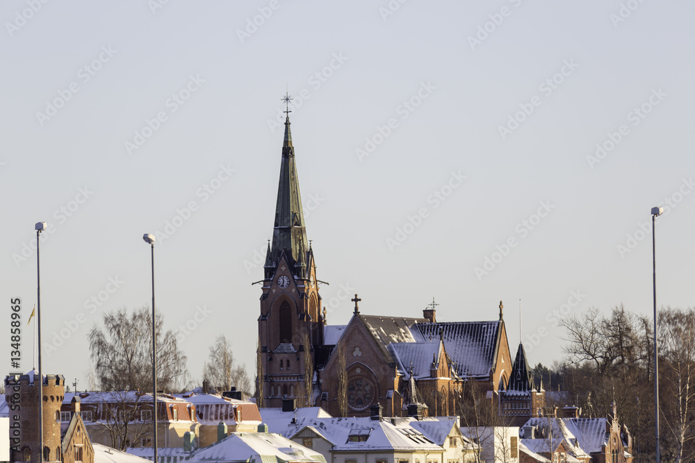 Fototapeta premium City Church in Umea, Sweden