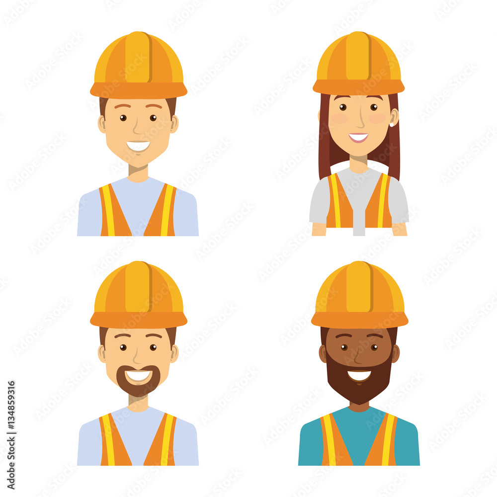 builders group avatars characters vector illustration design builders group avatars characters vector illustration design